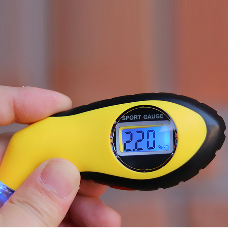 Digitalni tlakomjer za tlak u gumama s funkcijom napuhavanja, visoka preciznost, elektronički, raspon 150 psi, prijenosno