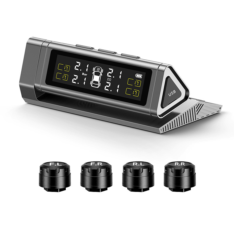 TPMS sustav praćenja tlaka u gumama s ugrađenim i vanjskim bežičnim solarnim senzorima