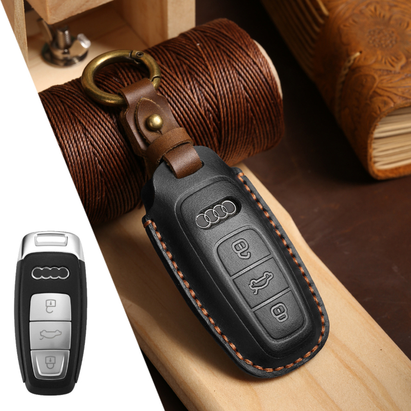 Kryt ključa Audi A6L/A8L — teleća koža, prilagodljiva privatna etiketa, Navigator brend