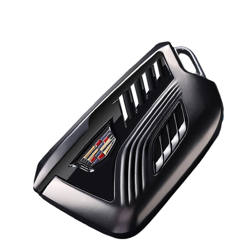 Kućište za ključeve Cadillac kompatibilno s XT5 CT5 XT4 XT6 XTS CT6 s metalnom kopčom (Materijal: cinkova legura + ABS; Stil: poslovno; Prilagodba dostupna)