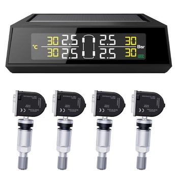 Solarna TPMS jedinica za nadzor tlaka u gumama, model X8, dvostruki zaslon, raspon detekcije 3.0PA, pogodan za sve automobile