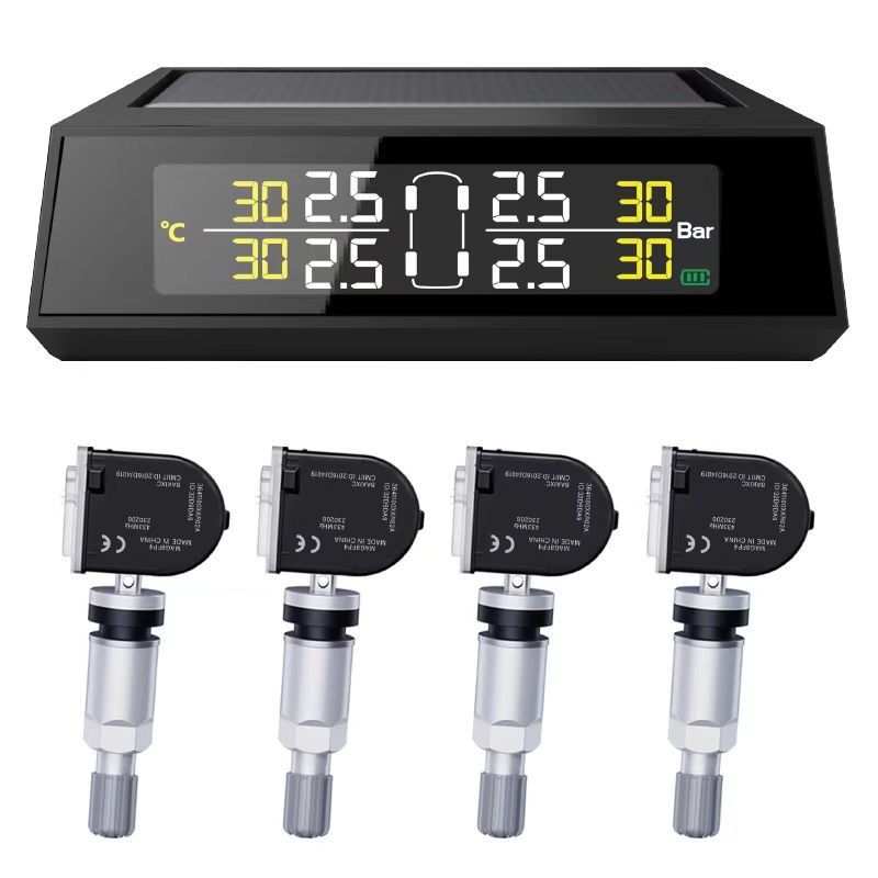 Solarna TPMS jedinica za nadzor tlaka u gumama, model X8, dvostruki zaslon, raspon detekcije 3.0PA, pogodan za sve automobile
