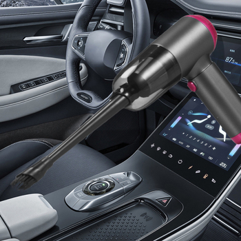 Bežični ručni usisavač za automobil s izuzetno snažnim usisom, kompaktne dizajn, tamnoljubičaste boje, novi model