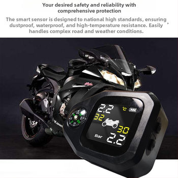 TPMS za motocikl – bežični, vodootporan, digitalni zaslon, visoka preciznost, raspon 0–7.9 bar