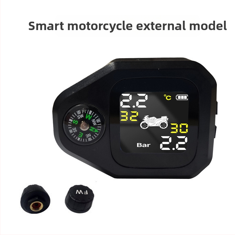 TPMS za motocikl – bežični, vodootporan, digitalni zaslon, visoka preciznost, raspon 0–7.9 bar