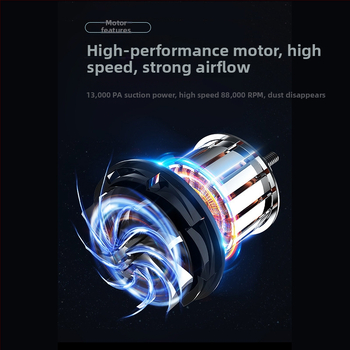 Aspirator auto portabil fără fir LT-129 – aspirație 6000 Pa, 50W, 5V 2A, încărcabil