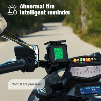 Sistem za nadzor tlaka u gumama motocikla s digitalnim zaslonom, USB/solarna napajanje, visokoprecizan senzor, model M8, raspon tlaka 0–6 bar