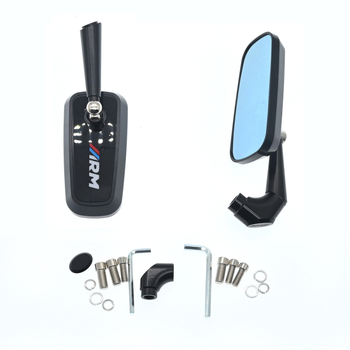 Set de oglinzi pentru motocicletă – oglindă rotundă din aluminiu, reflector prelucrat CNC, BY-012, montaj universal față-spate