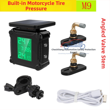 TPMS pre motocykel s integrovaným senzorom, model M5, digitálny displej, rozsah tlaku 0-6.5 bar, systém monitorovania tlaku v pneumatikách