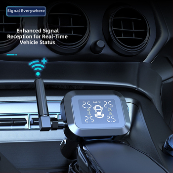 Rhonda S886 TPMS systém — monitor tlaku v pneumatikách pre štyri kolesá s vstavaným digitálnym displejom, vysoká presnosť 0–6 bar