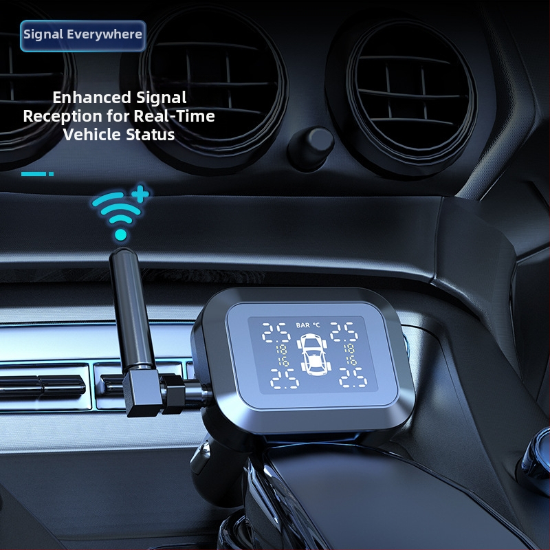 Rhonda S886 TPMS systém — monitor tlaku v pneumatikách pre štyri kolesá s vstavaným digitálnym displejom, vysoká presnosť 0–6 bar