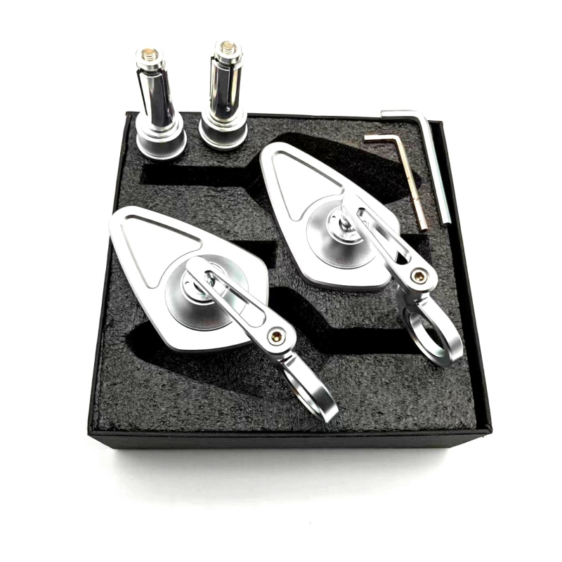 Oglindă retrovizoare motocicletă universală, rotundă, din aliaj de aluminiu, model 6023