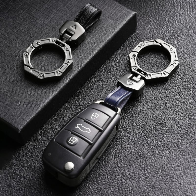 Privjesak za ključeve automobila od kože goveda, Hallmo marka, kompatibilan s General automobilima, poslovni stil, prilagodljiv