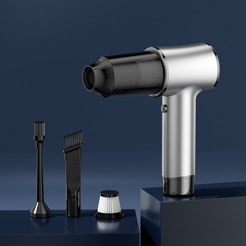 Aspirator portabil fără fir pentru mașină, alimentare USB, 60W, aspirație maximă 14 kPa, baterie încorporată, zgomot 46–70 dB, autonomie 1–3 h