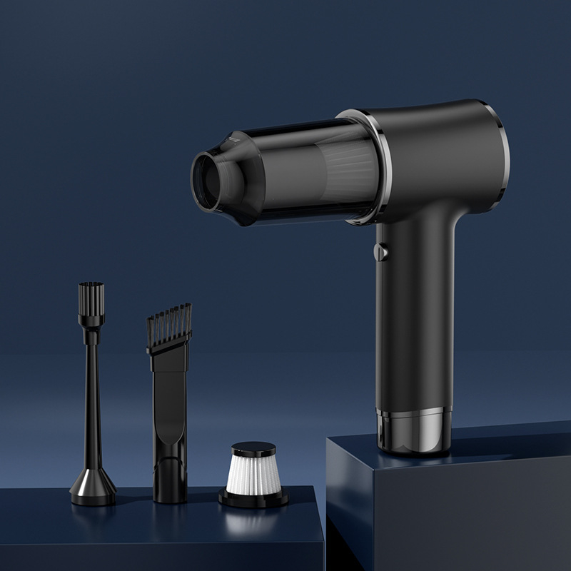 Aspirator portabil fără fir pentru mașină, alimentare USB, 60W, aspirație maximă 14 kPa, baterie încorporată, zgomot 46–70 dB, autonomie 1–3 h