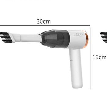 Ručni bežični usisavač za auto s USB punjenjem; usisna snaga 10,1–15 kPa; ugrađena baterija 501–800 mAh; trajanje rada 1–3 h; buka 36–45 dB