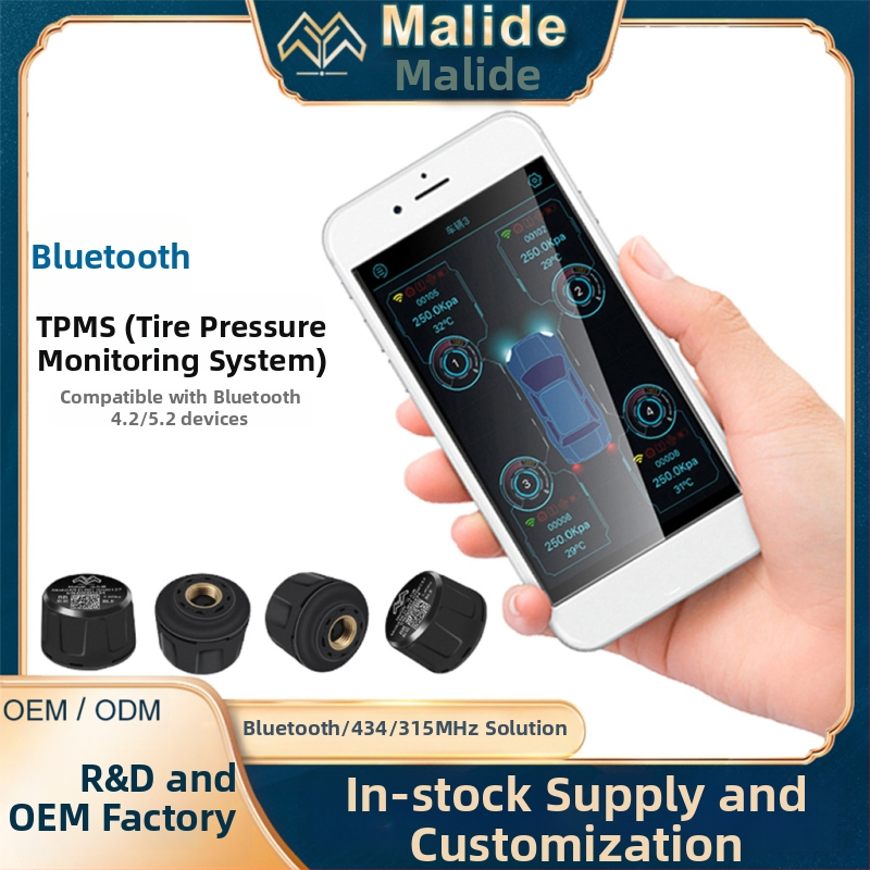 TPMS systém monitorovania tlaku v pneumatikách s digitálnym displejom, model MLD-B08, materiál PA, značka Maleide, rozsah tlaku 640