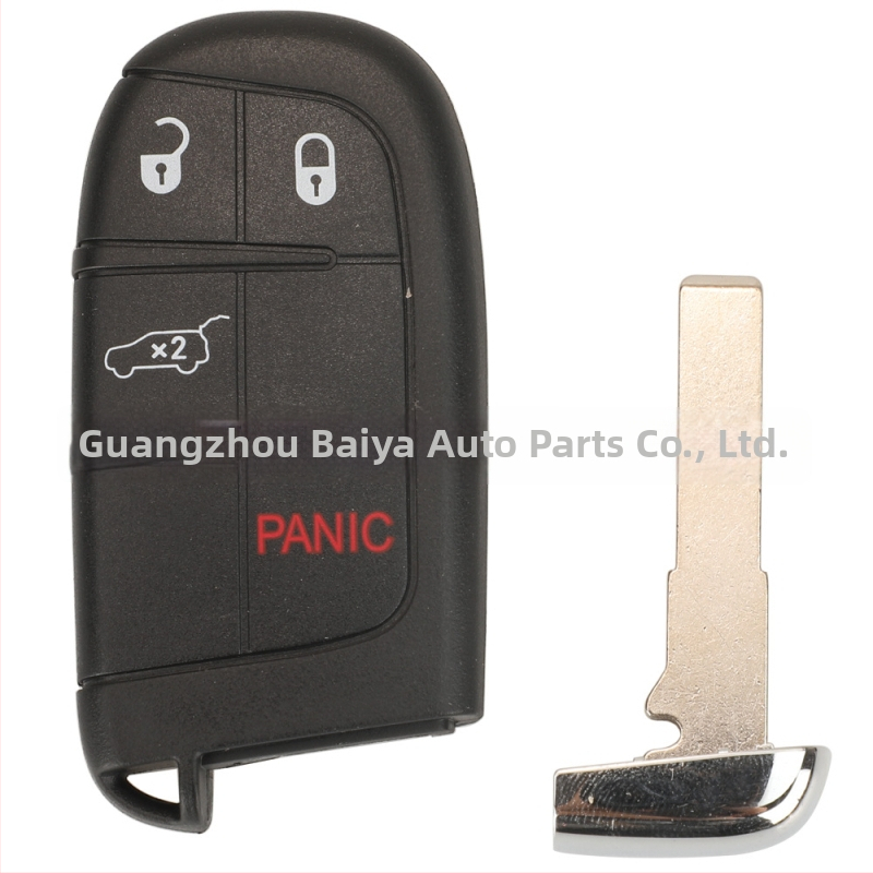 Kryt kľúča Jeep pre modely s 2/3/4/5 tlačidlami – plastový obal, čepeľ kľúča z medi + plastu, 47 g