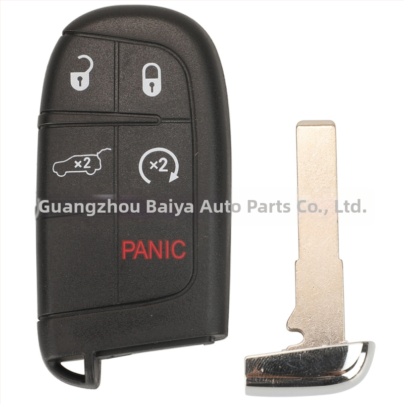 Kryt kľúča Jeep pre modely s 2/3/4/5 tlačidlami – plastový obal, čepeľ kľúča z medi + plastu, 47 g