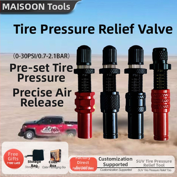 Ventil na uvoľnenie tlaku pneumatiky pre auto s digitálnym displejom, mosadz, deflácia, model TD01-04, pre SUV/4x4 off-road