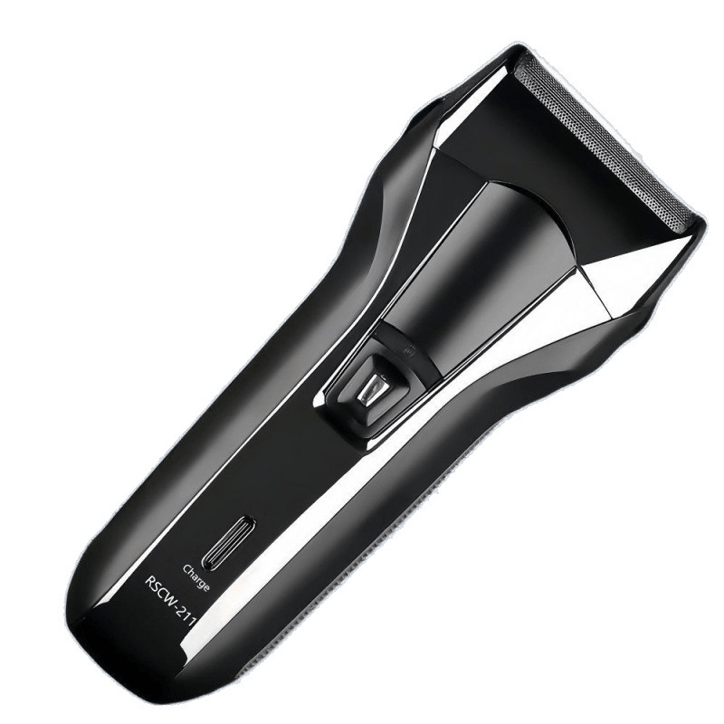 Aparat de ras electric pentru bărbați, motor fără perii, încărcare USB și capete de tăiere lavabile