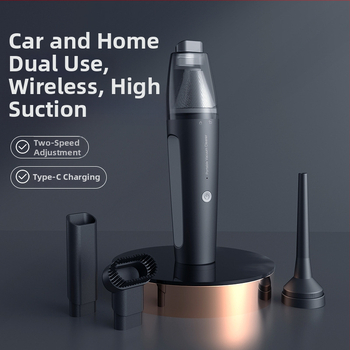 Bezdrôtový automobilový vysávač, ručný, suchý typ, 50 W, sacia sila 2100–3000 Pa, zabudovaná batéria 1001–1600 mAh, hluk 36–45 dB, nádobka na prach, dvojfunkčný režim sania/fúkanie