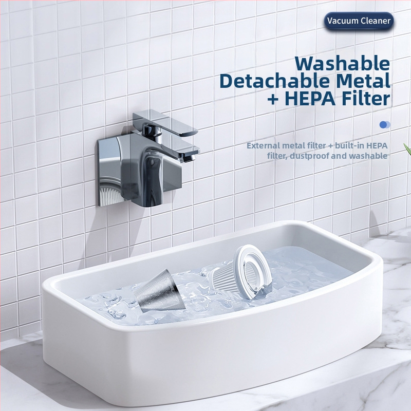 Bezdrôtový automobilový vysávač, ručný, suchý typ, 50 W, sacia sila 2100–3000 Pa, zabudovaná batéria 1001–1600 mAh, hluk 36–45 dB, nádobka na prach, dvojfunkčný režim sania/fúkanie