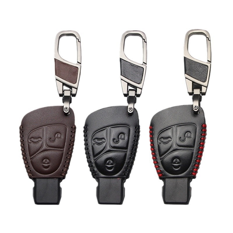 Husă pentru cheie Mercedes-Benz pentru modele vechi, piele naturală de vită, husă protectoare, stil simplu, personalizabil