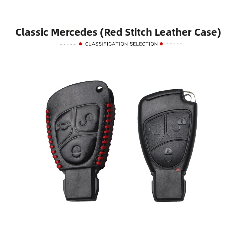 Husă pentru cheie Mercedes-Benz pentru modele vechi, piele naturală de vită, husă protectoare, stil simplu, personalizabil