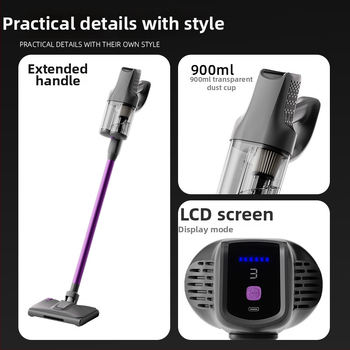 Bezdrôtový ručný vysávač do auta so suchým a vlhkým režimom, až 140W sacieho výkonu, vstavaná batéria 4000–5000mAh a osvetlenie