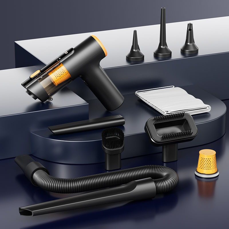 Prijenosni ručni usisavač za automobil i dom, bežični, višefunkcionalan, 90W nominalna snaga, 120W maksimalna usisna snaga, 11V, 30 minuta rada, buka 36–45 dB