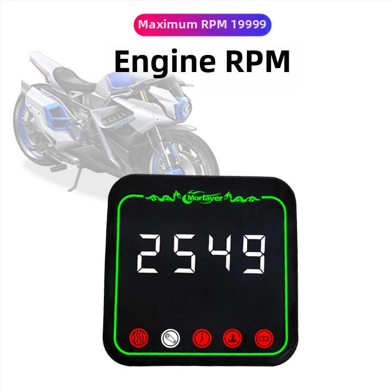 Osem v jednom TPMS pre motocykle — externý monitor tlaku, digitálny displej, vysoká presnosť merania tlaku, kompatibilný so 12V, model Yl-m6363, monitorovanie teploty vody a vzduchu