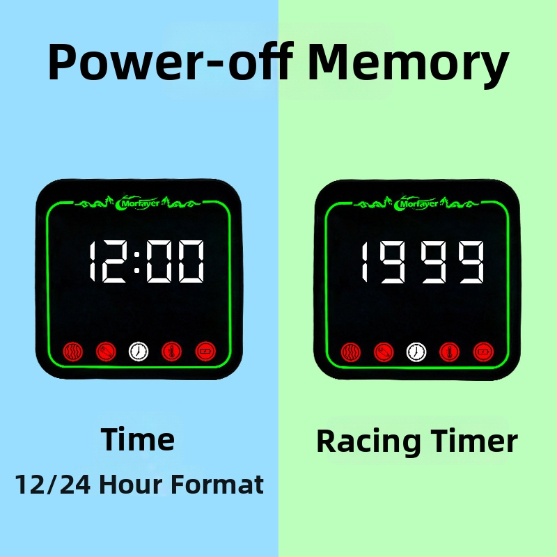 Osem v jednom TPMS pre motocykle — externý monitor tlaku, digitálny displej, vysoká presnosť merania tlaku, kompatibilný so 12V, model Yl-m6363, monitorovanie teploty vody a vzduchu