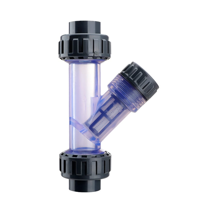 Filtru de țeavă în formă de Y, prefiltru din PVC, filtru de țeavă transparent din plastic pentru apă menajeră de la robinet