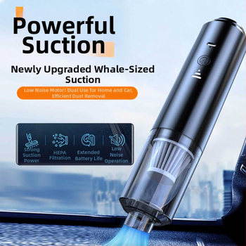 Bezdrôtový ručný vysávač do auta, model M-2054 – 100W, sací tlak nad 25 kPa, vymeniteľná batéria, ≤36V, výdrž 0–1 h