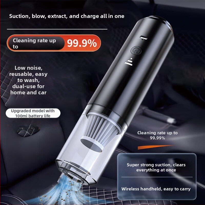 Bezdrôtový ručný vysávač do auta, model M-2054 – 100W, sací tlak nad 25 kPa, vymeniteľná batéria, ≤36V, výdrž 0–1 h
