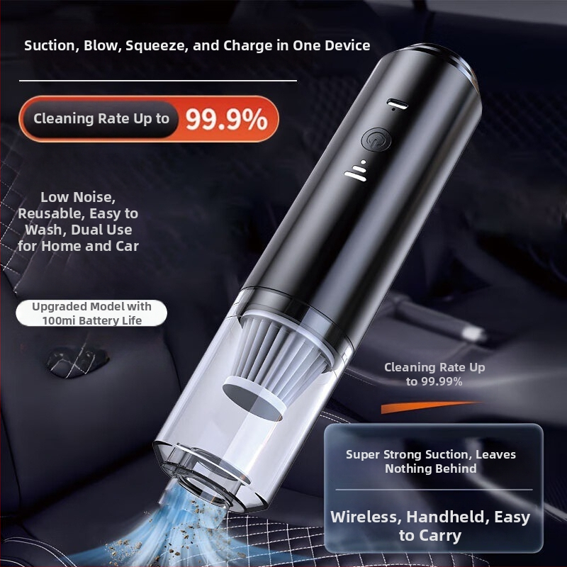 Bezdrôtový ručný vysávač do auta, model M-2054 – 100W, sací tlak nad 25 kPa, vymeniteľná batéria, ≤36V, výdrž 0–1 h