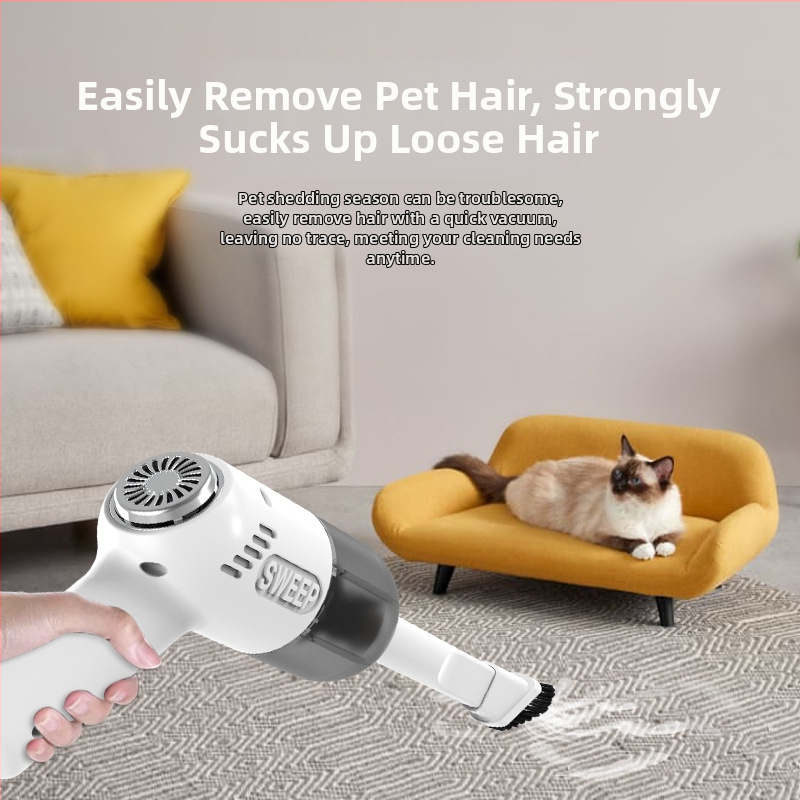 KLD bezdrôtový ručný mini vysávač do auta a domova, USB nabíjanie, sacia sila 2100-3000 Pa, vstavaná batéria 501-800 mAh, nízka hlučnosť 36-45 dB