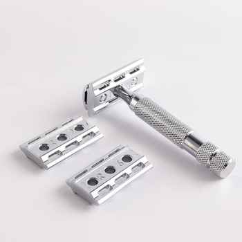 Χειροκίνητο ξυριστικό με αντικαταστάσιμες λεπίδες; διπλής χρήσης για ξύρισμα και απομάκρυνση τριχών; κατάλληλο για όλο το σώμα; ρυθμιζόμενες ρυθμίσεις για διαφορετικές περιοχές