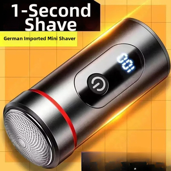 Pánsky prenosný elektrický holiaci strojček — kompaktný na cesty, do auta, dvojitá funkcia holenie a odstraňovanie chĺpkov, 1 kus v balení