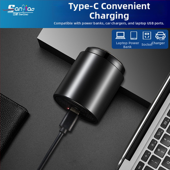 Elektrický holiaci strojček, mini kompaktný, dobíjateľný, s 3 čepeľami, na cestovanie