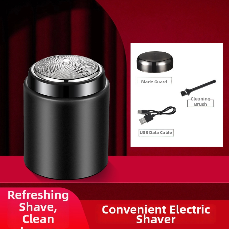 Elektrický holiaci strojček, mini kompaktný, dobíjateľný, s 3 čepeľami, na cestovanie