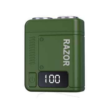 Električni brijač s rotary glavom od dvije oštrice; ugrađena baterija 300-500 mAh; USB napajanje; mokro i suho brijanje; periva glava