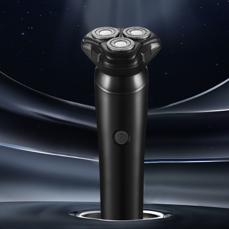 Električni brijač s rotirajućom glavom od 3 oštrice, plutajuća rezna glava, odvojiva i periva glava, ugrađena baterija 100–300 mAh, punjivi, trajanje 45–60 minuta