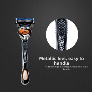 Ručný holiaci strojček s päťvrstvovou rúčkou, samostatný držiak na čepele, na holenie podpazušia a nôh, krabica 500 kusov