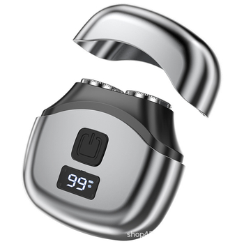 Strong Wolf električni brijač s rotirajućom glavom s dvostrukim oštricama, plutajuća glava, digitalni zaslon, Type-C brzo punjenje, zamjenjiva i periva oštrica