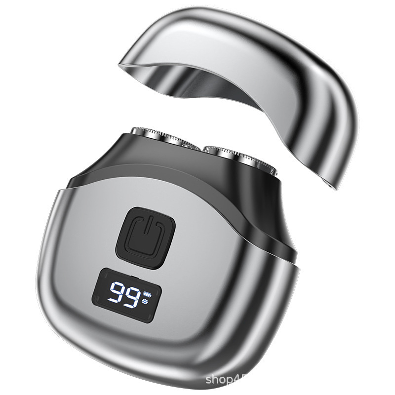 Strong Wolf električni brijač s rotirajućom glavom s dvostrukim oštricama, plutajuća glava, digitalni zaslon, Type-C brzo punjenje, zamjenjiva i periva oštrica