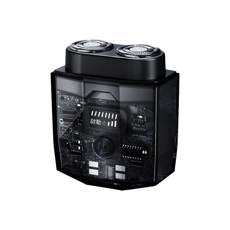 Konka električni brijač s LED zaslonom, proziran prijenosni dizajn, rotirajuća glava s dvije oštrice, plutajuća glava, ugrađena baterija