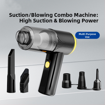 Ručni bežični usisavač za automobil, napajan baterijom, 120 W, usisna snaga 20000 Pa, za auto i dom