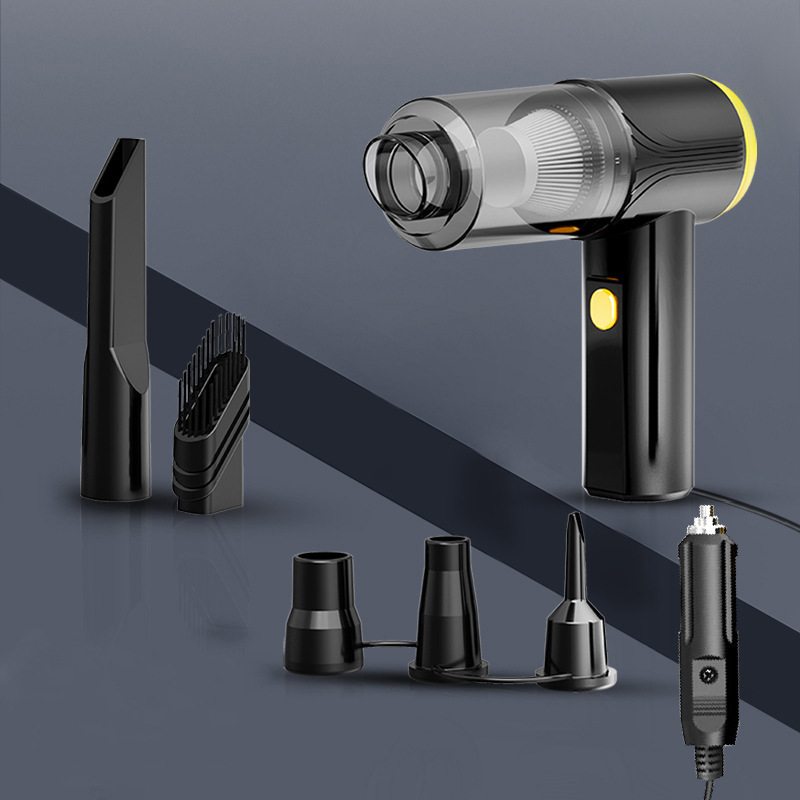 Ručni bežični usisavač za automobil, napajan baterijom, 120 W, usisna snaga 20000 Pa, za auto i dom